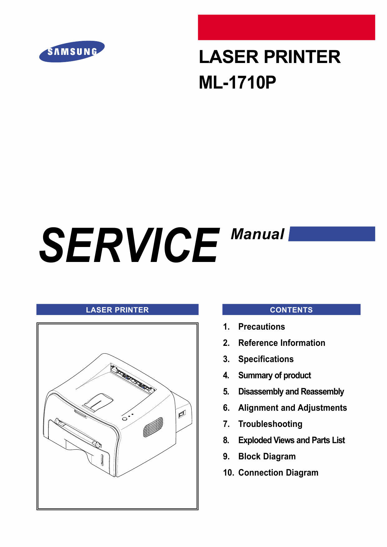 Samsung Laser-Printer ML-1710P Parts and Service Manual-1